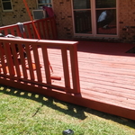 Here is the remodeled deck after painting was completed