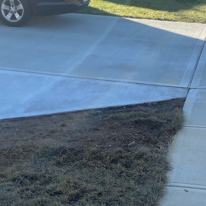 Finished product after form board removal before added dirt