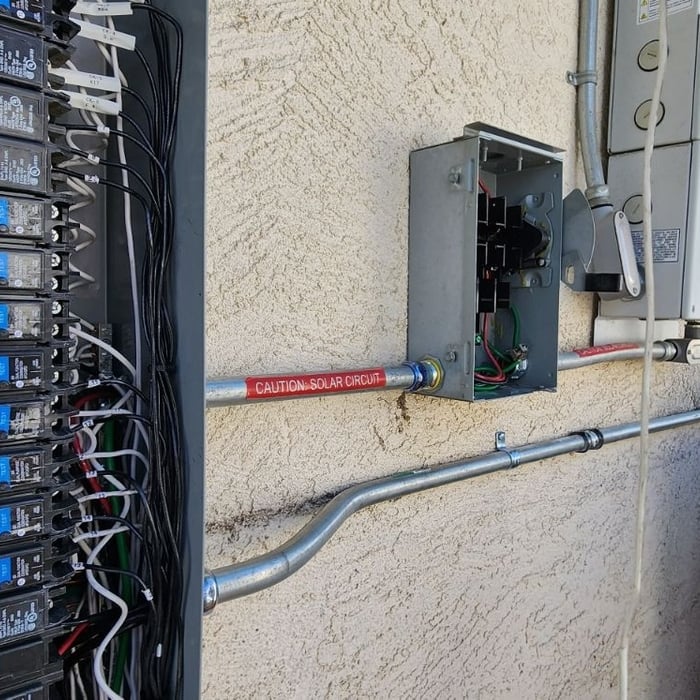 View of conduit offsets