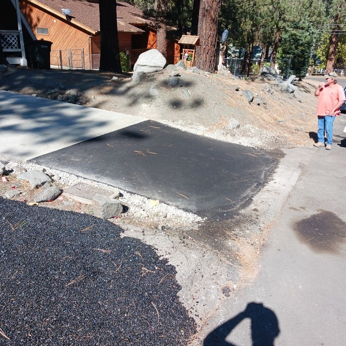 Concrete driveway