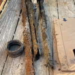 Kitchen sink drain line that was busted in the slab.