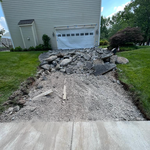 Concrete driveway