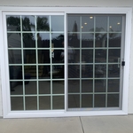 8' Milgard Tuscany patio door with grids, keyed lock, duel pane, Low-e, argon gas filled. Carpinteria, CA