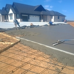 Concrete driveway