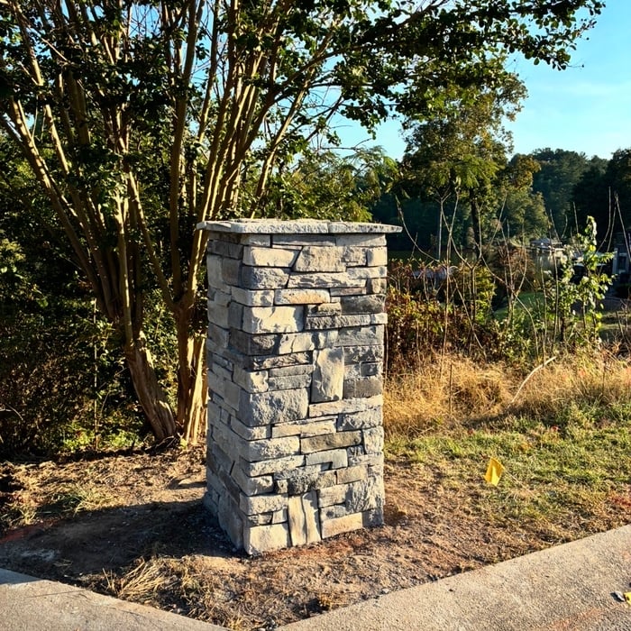 Custom stone pillars