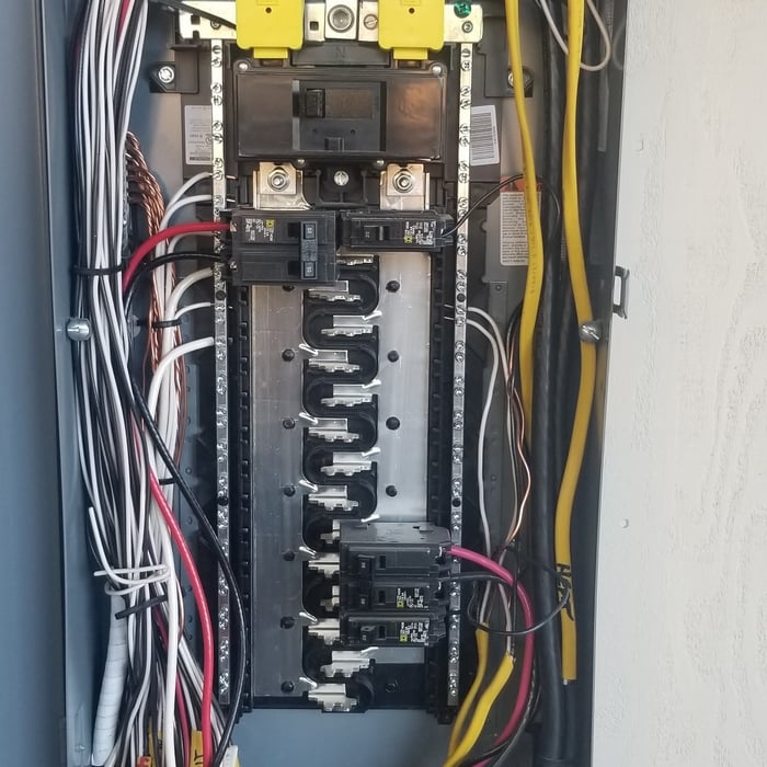 Panel that was already roughed in by prior electrical contractor