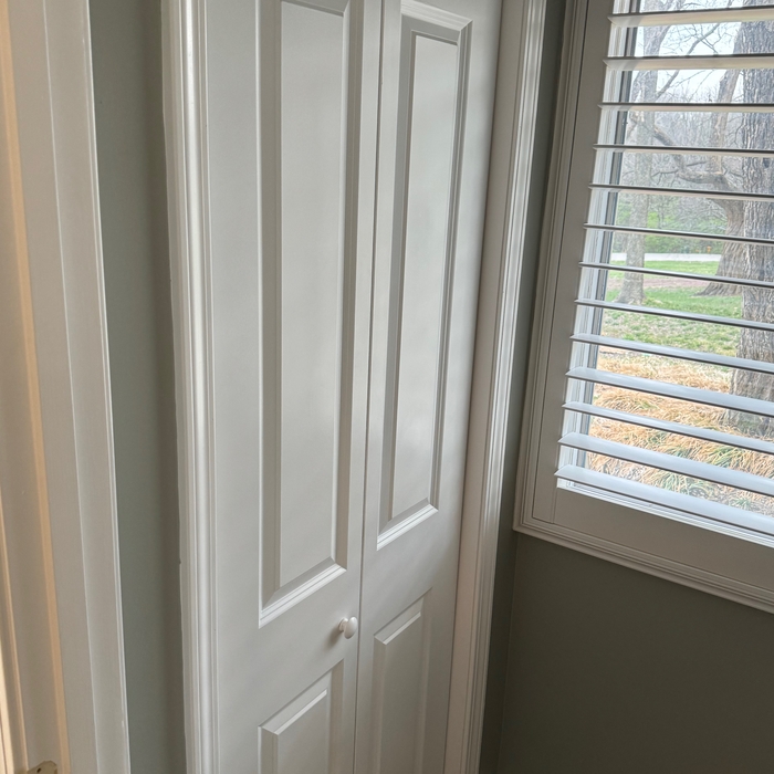 Build a storage closet where the old 48 inch fiberglass shower was