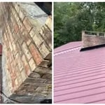 Improper flashing can cause major interior damage. Before & after flashing installation