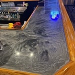 Metallic bar top
