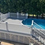 Deck around pool