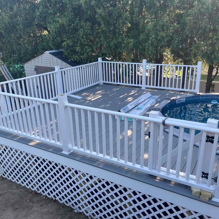 Deck around pool