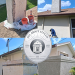 Stucco wall and chimney
