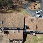 The arial before view of the roof