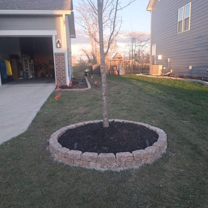 Stone Edging And Lighting