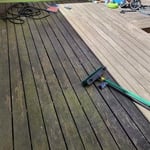Deck cleaning and staining