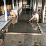 Shufleboard In pre-installed concrete