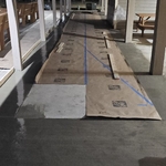 Shufleboard In pre-installed concrete