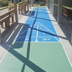 Shufleboard In pre-installed concrete