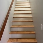 Finished stair treads installed