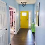 Benjamin Moore colors used in this space:
- 814 Jet Stream
- 2022-30 Bright Yellow