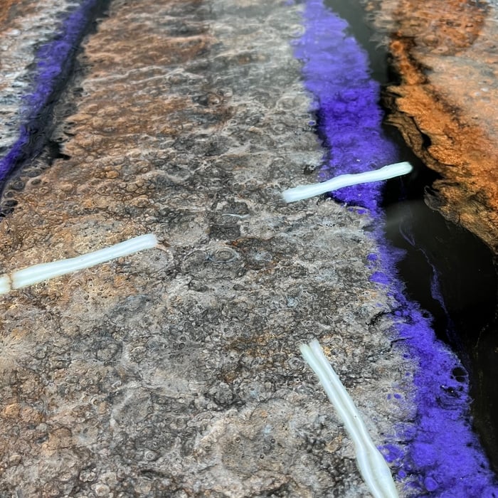 7 color mettalic epoxy countertop
