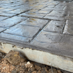 Decorative stamped patio