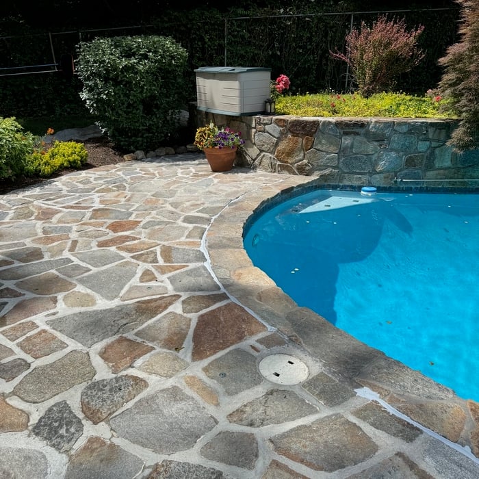 patio around pool
