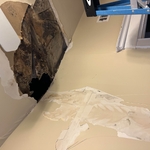 Living room water damage