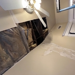 Living room water damage