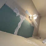Living room water damage