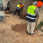 Piers installed on perimeter