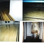 Maple floors with walnut boarders