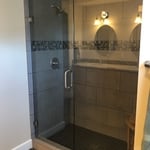 12x24 tile with custom shower door