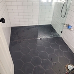 Tile shower and tub surround