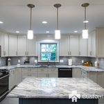 Beautiful kitchen with island.