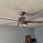 New ceiling fan in living room