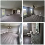 Walls,ceiling and trim done in these rooms.