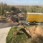 Whole whole where pipe bursting line