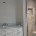 Stock vanity with marble top
