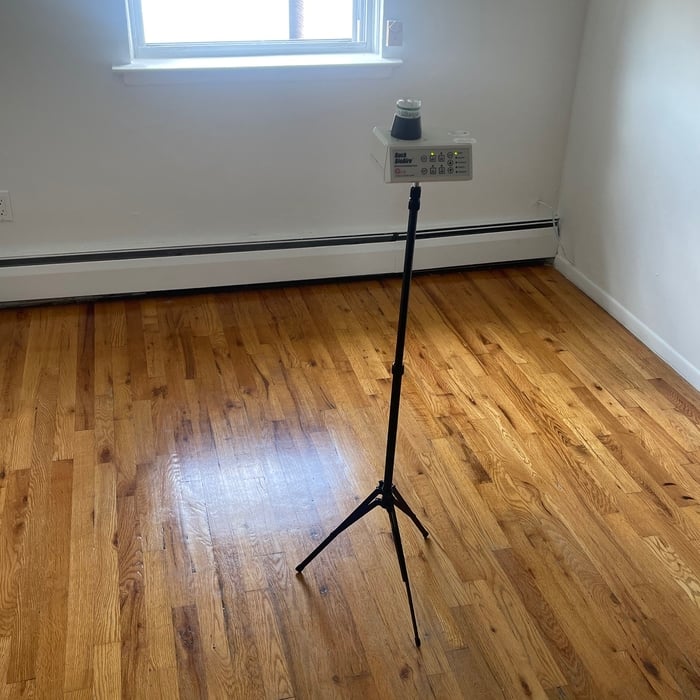 Air quality testing in bedroom