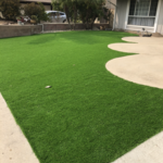 Green synthetic turf