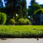 Fake grass looks amazingly real in this backyard in Northern Virginia.