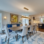 Blue Accent Dining Room