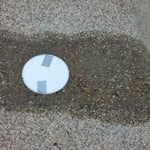 Skimmer replacement and pea gravel patch before pea gravel has dried.
