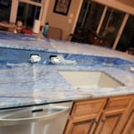 Kitchen countertops and full height backsplash