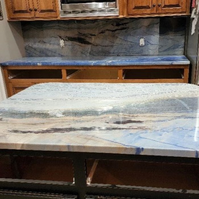 Kitchen countertops and full height backsplash