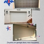 Double car garage door, non-insulated, Size: 16X7 + Liftmaster opener series 8165 with ½ power + 1 car clicker $2.300
Available colors: White, Chocolate, Almond
Available designs: Short, long or flush panel