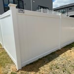 Privacy white vinyl fence