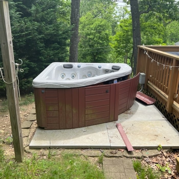 Hot tub removal