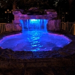 Loveseat grotto rock spa waterfall